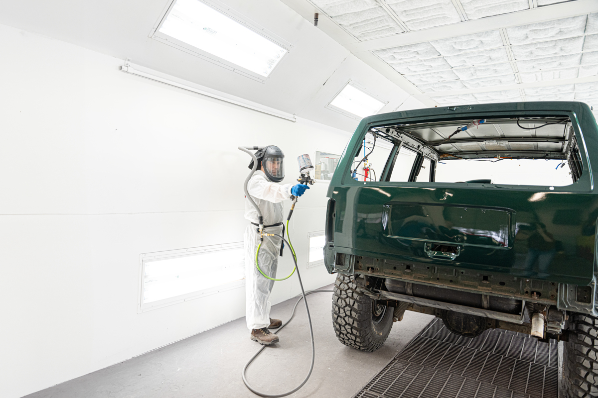 Students Refinishing Vehicle