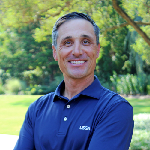 April Ikner Portrait of Brett Rusek, director of the Greenkeeper Apprenticeship Program at Sandhills Community College.