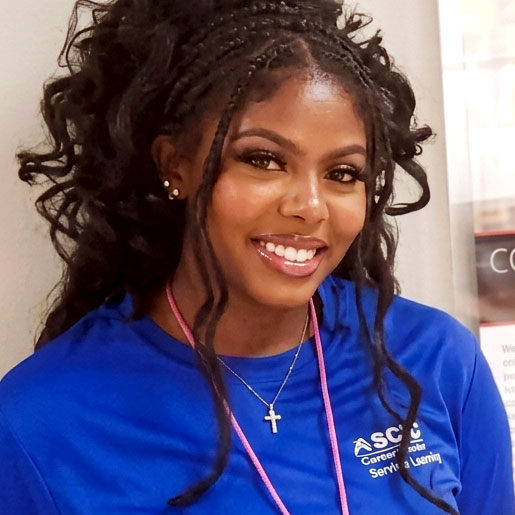 Aja Duck Portrait of Aja Duck, a Sandhills Community College Construction Management Technology student.