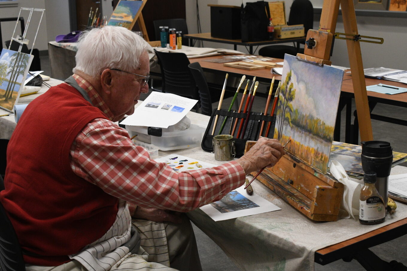 Student painting