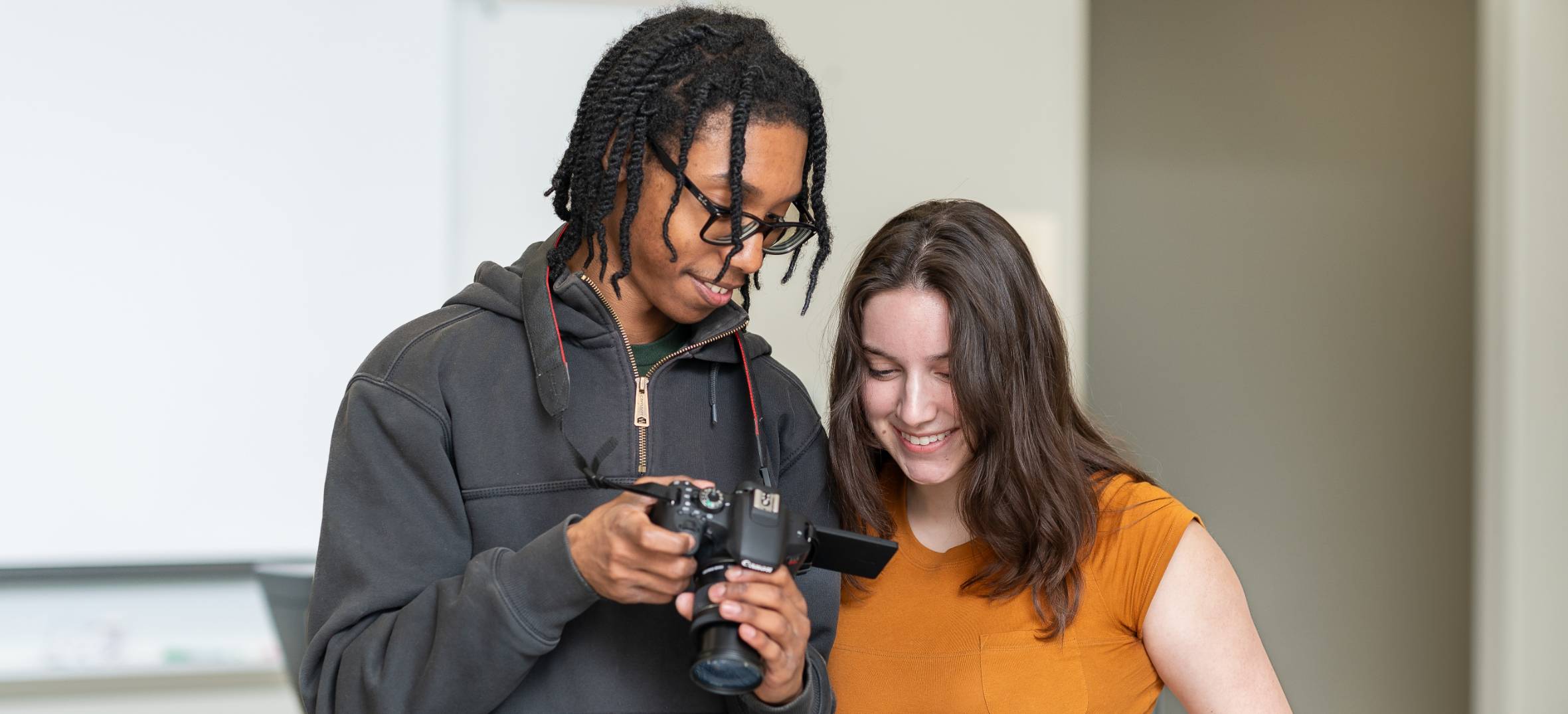 two students in class