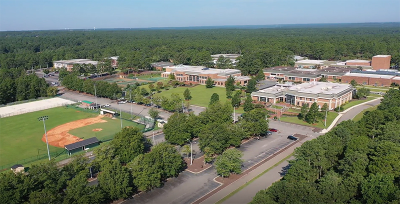 Aerial image of Sandhills Community College