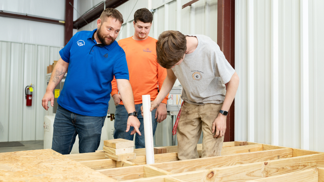 Pictured is the SCC plumbing class. 