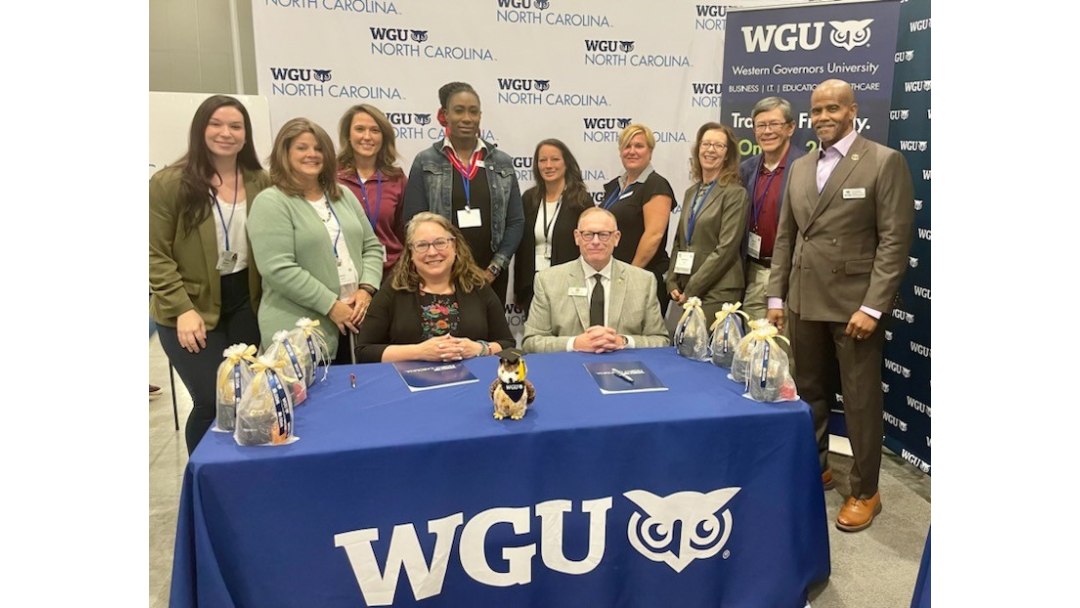 Pictured is Sandhills and WGU staff at the signing.